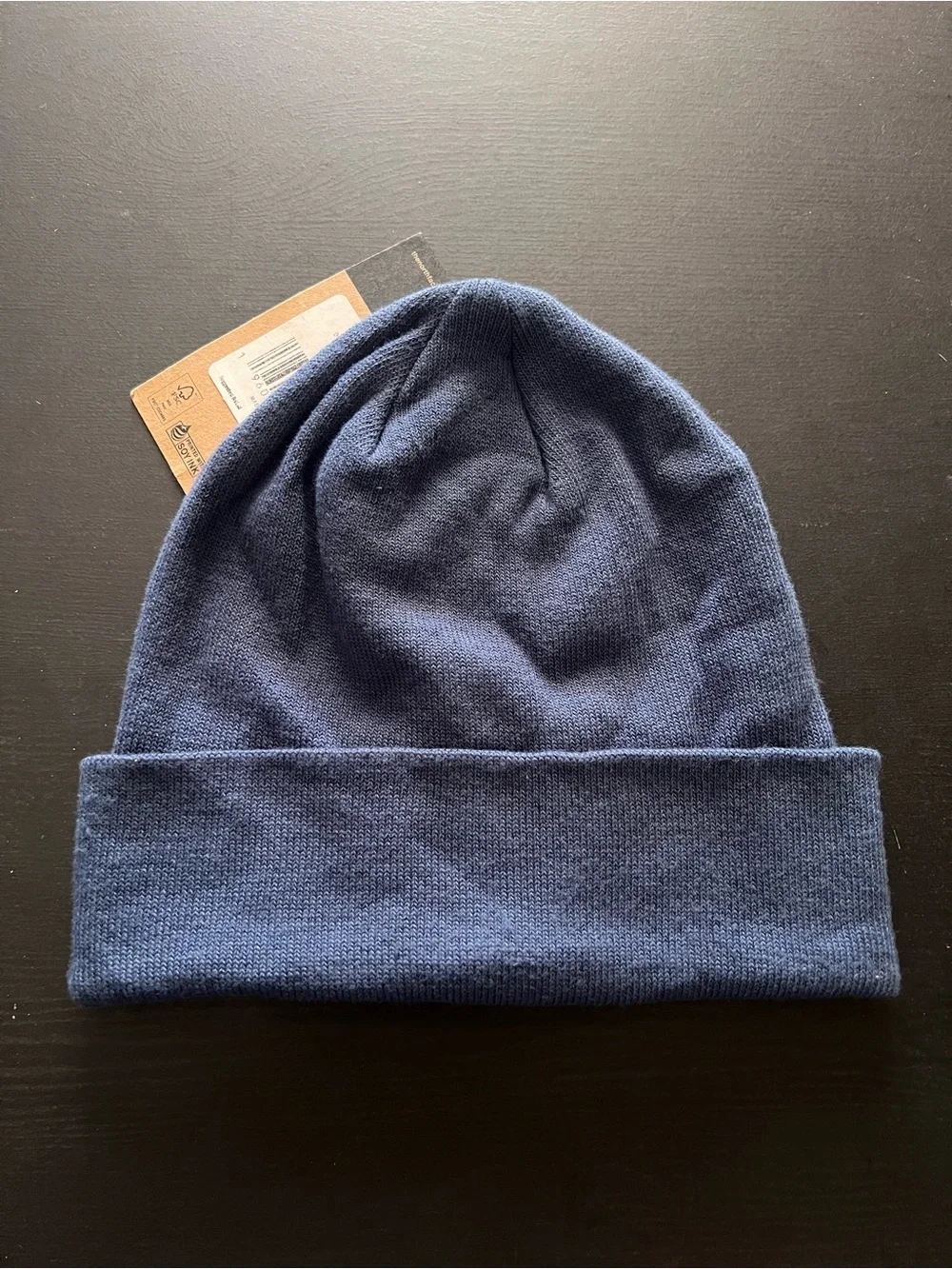 The North Face Men's Navy Blue Cuffed Beanie with Logo Patch
